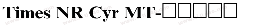 Times NR Cyr MT字体转换